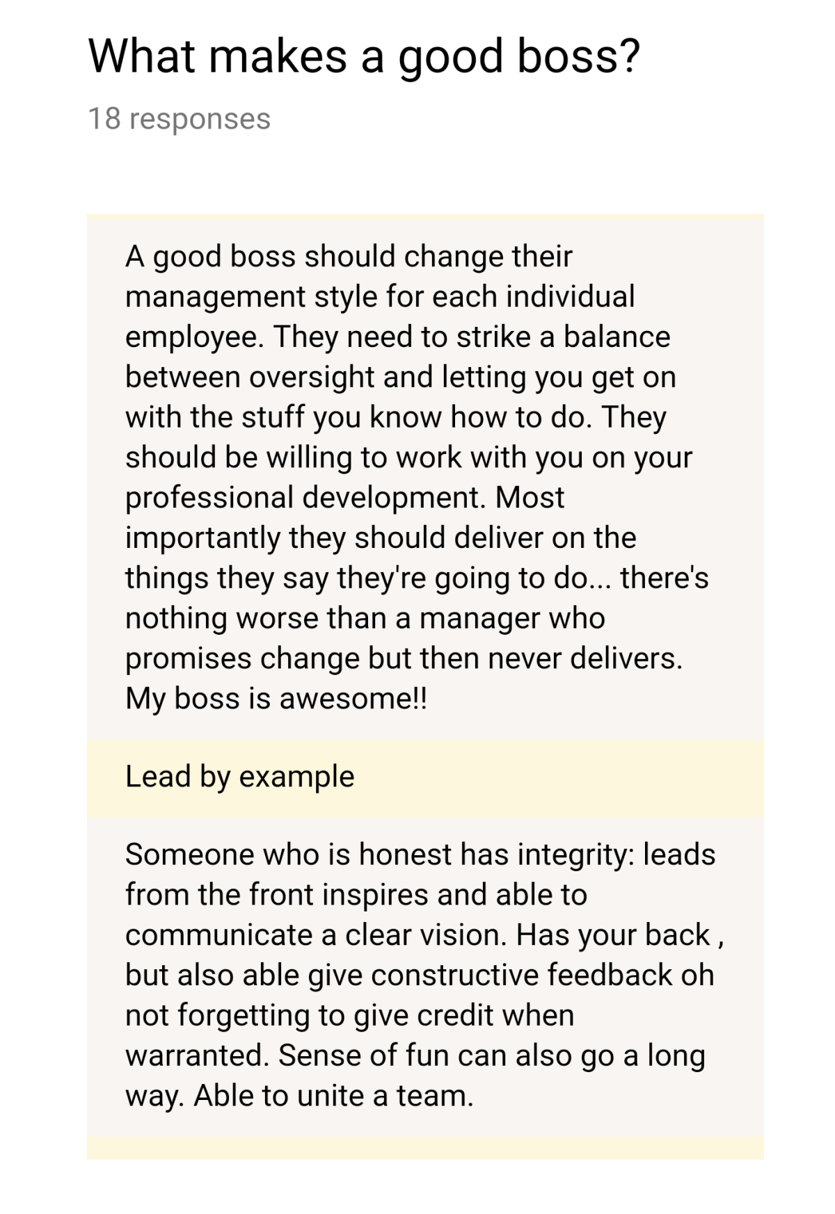What makes a good&nbsp;boss?