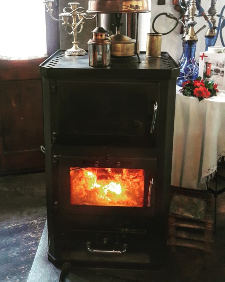 wood-burning stove