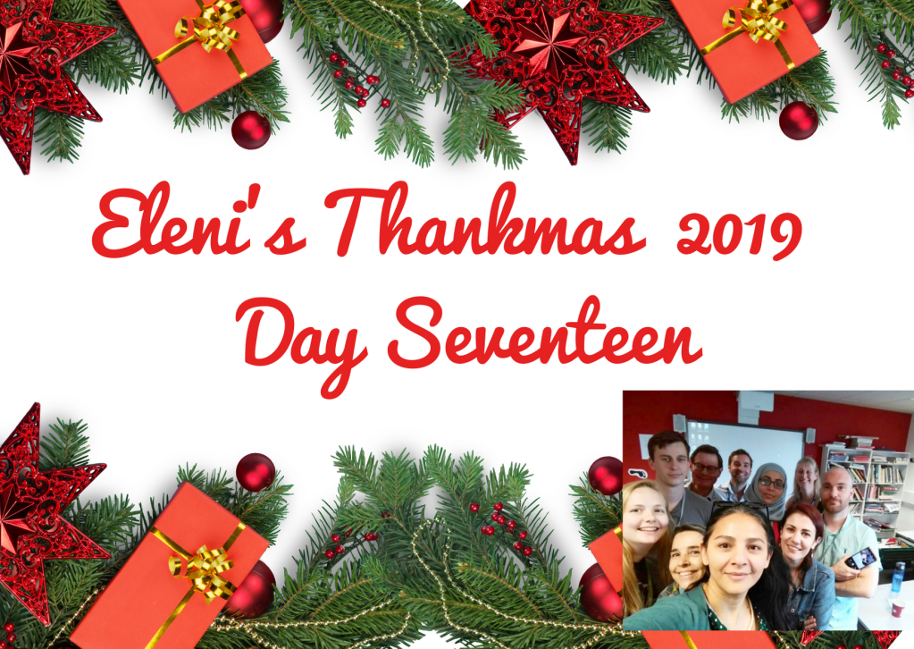 Thankmas Day Seventeen: Thank you Fiona and&nbsp;Jonny