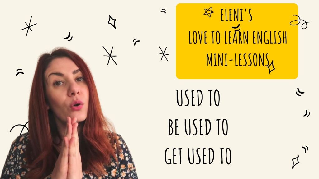 Used to/be used to/get used to- Eleni’s Love to Learn English mini&nbsp;lessons
